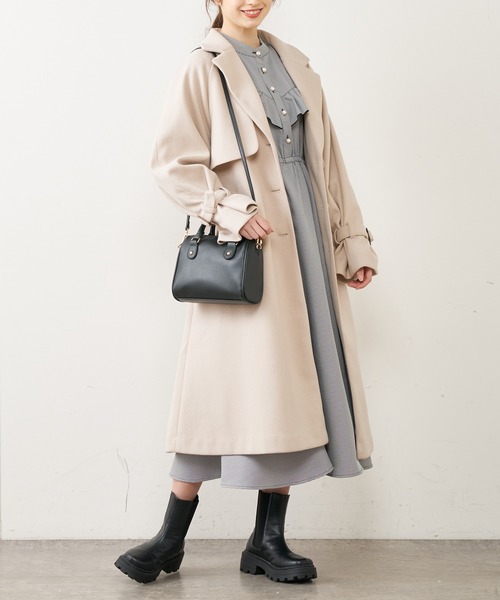 OLIVE des OLIVE（オリーブデオリーブ）の「ボストンバッグ（ショルダーバッグ・レディース・ブラック/ベージュ/オフホワイト/ピンク・FREE）」の8枚目の写真