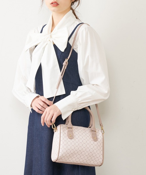 OLIVE des OLIVE（オリーブデオリーブ）の「ボストンバッグ（ショルダーバッグ・レディース・ブラック/ベージュ/オフホワイト/ピンク・FREE）」の9枚目の写真