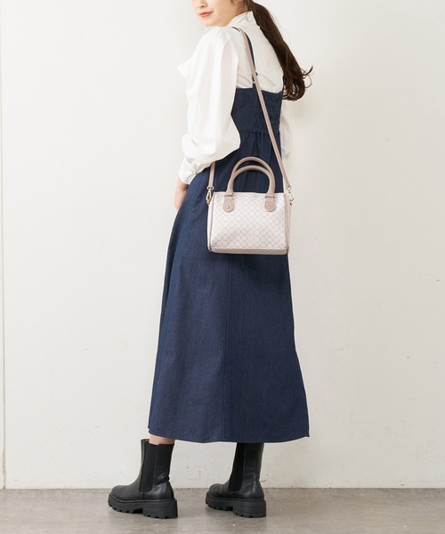 OLIVE des OLIVE（オリーブデオリーブ）の「ボストンバッグ（ショルダーバッグ・レディース・ブラック/ベージュ/オフホワイト/ピンク・FREE）」の10枚目の写真