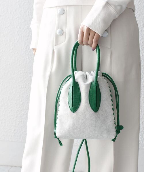 ADD CULUMN（アドカラム）の「ADD CULUMN:TURN CANVAS◆（ショルダーバッグ・レディース・ブラック/グリーン・ONE SIZE）」の16枚目の写真