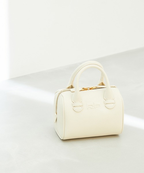 ROPE'（ロペ）の「RPロゴミニボストンバック（ハンドバッグ・レディース・ブラック/オフホワイト/ベージュ・FREE）」の2枚目の写真