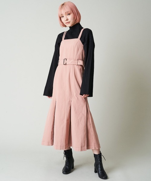 A de a.v.v（アードアー・ヴェ・ヴェ）の「デニムライクカラーマーメイドキャミワンピ―ス（ワンピース・レディース・ピンク/グリーン/アイボリー・38/36）」の3枚目の写真