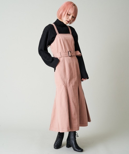 A de a.v.v（アードアー・ヴェ・ヴェ）の「デニムライクカラーマーメイドキャミワンピ―ス（ワンピース・レディース・ピンク/グリーン/アイボリー・38/36）」の9枚目の写真