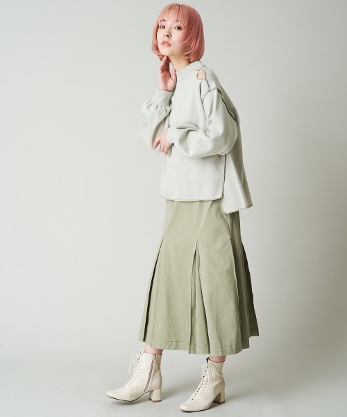 A de a.v.v（アードアー・ヴェ・ヴェ）の「デニムライクカラーマーメイドキャミワンピ―ス（ワンピース・レディース・ピンク/グリーン/アイボリー・38/36）」の8枚目の写真