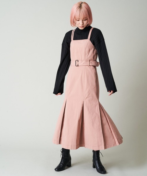 A de a.v.v（アードアー・ヴェ・ヴェ）の「デニムライクカラーマーメイドキャミワンピ―ス（ワンピース・レディース・ピンク/グリーン/アイボリー・38/36）」の10枚目の写真