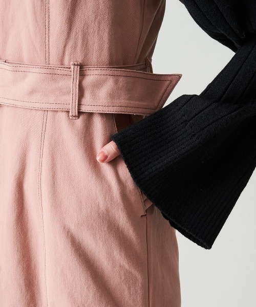 A de a.v.v（アードアー・ヴェ・ヴェ）の「デニムライクカラーマーメイドキャミワンピ―ス（ワンピース・レディース・ピンク/グリーン/アイボリー・38/36）」の15枚目の写真