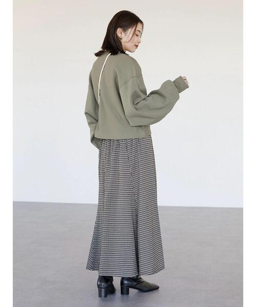 ELENCARE DUE（エレンカーレデュエ）の「・ELENCARE DUE チェックマーメイドスカート＊（スカート・レディース・ブラック/ベージュ/グリーン/アイボリー・FREE）」の12枚目の写真