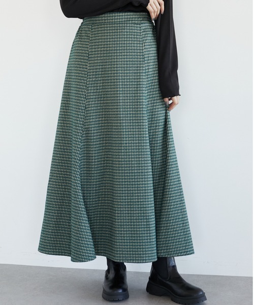 ELENCARE DUE（エレンカーレデュエ）の「・ELENCARE DUE チェックマーメイドスカート＊（スカート・レディース・ブラック/ベージュ/グリーン/アイボリー・FREE）」の4枚目の写真
