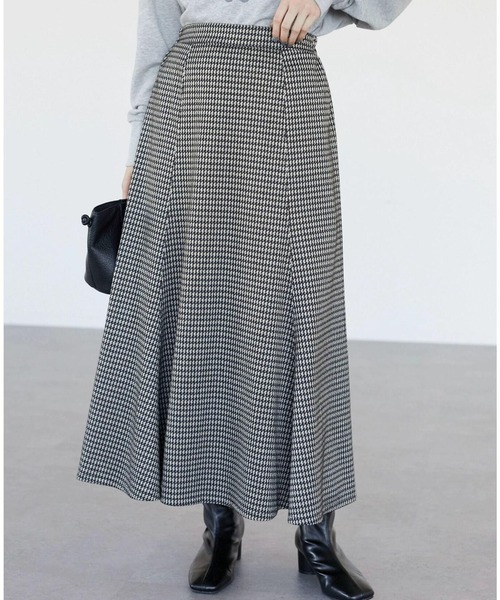 ELENCARE DUE（エレンカーレデュエ）の「・ELENCARE DUE チェックマーメイドスカート＊（スカート・レディース・ブラック/ベージュ/グリーン/アイボリー・FREE）」の2枚目の写真