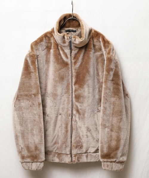Pledge（プレッジ）の「/Pledge/フェイクファージップブルゾン（ブルゾン・メンズ・グレイッシュベージュ/ホワイト・LARGE/MEDIUM）」の10枚目の写真