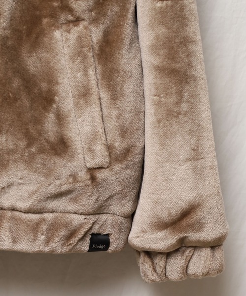 Pledge（プレッジ）の「/Pledge/フェイクファージップブルゾン（ブルゾン・メンズ・グレイッシュベージュ/ホワイト・LARGE/MEDIUM）」の6枚目の写真