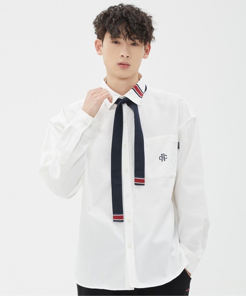 ROMANTIC CROWN（ロマンティッククラウン）の「【ROMANTIC CROWN】RC CLUB TIE SHIRT / ロマンティッククラウン RC クラブ タイ シャツ（シャツ/ブラウス・メンズ・ホワイト/ブルー・SMALL/MEDIUM/LARGE/X-LARGE）」の6枚目の写真