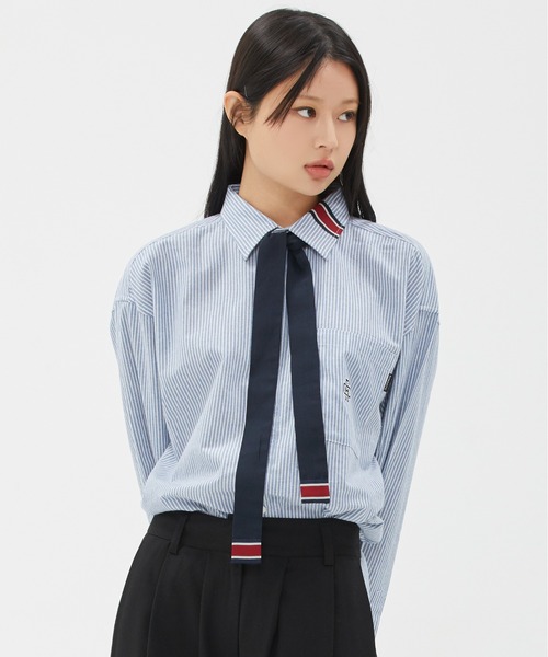 ROMANTIC CROWN（ロマンティッククラウン）の「【ROMANTIC CROWN】RC CLUB TIE SHIRT / ロマンティッククラウン RC クラブ タイ シャツ（シャツ/ブラウス・メンズ・ホワイト/ブルー・SMALL/MEDIUM/LARGE/X-LARGE）」の10枚目の写真