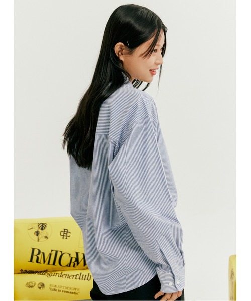 ROMANTIC CROWN（ロマンティッククラウン）の「【ROMANTIC CROWN】RC CLUB TIE SHIRT / ロマンティッククラウン RC クラブ タイ シャツ（シャツ/ブラウス・メンズ・ホワイト/ブルー・SMALL/MEDIUM/LARGE/X-LARGE）」の14枚目の写真