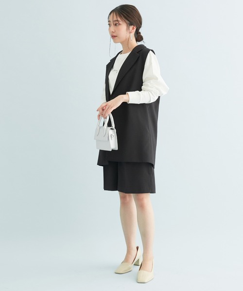 VIS（ビス）の「【セットアップ対応】テーラードジレ（ベスト・レディース・ブラック/ミント/ベージュ・FREE）」の5枚目の写真