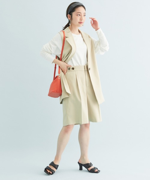 VIS（ビス）の「【セットアップ対応】テーラードジレ（ベスト・レディース・ブラック/ミント/ベージュ・FREE）」の13枚目の写真