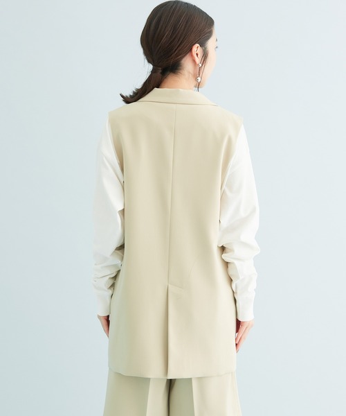 VIS（ビス）の「【セットアップ対応】テーラードジレ（ベスト・レディース・ブラック/ミント/ベージュ・FREE）」の16枚目の写真