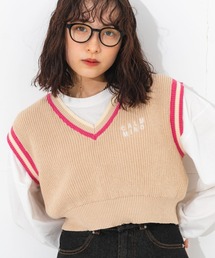 アソート柄ニットベスト