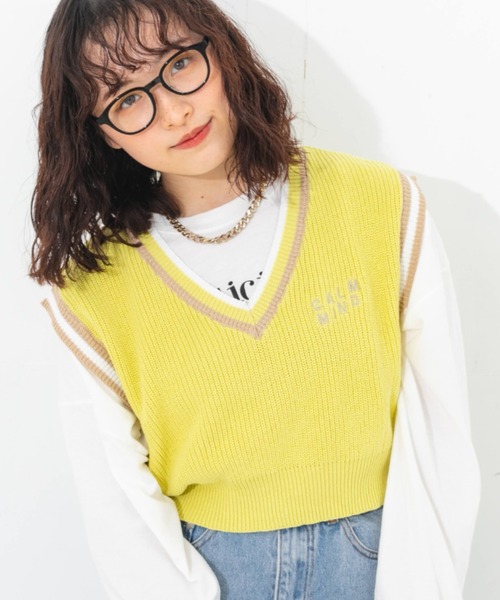 nemne store（ネンネストア）の「アソート柄ニットベスト（ベスト・レディース・ブラック系その他/ブラウン系その他/グリーン系その他/イエロー系その他・フリー）」の4枚目の写真