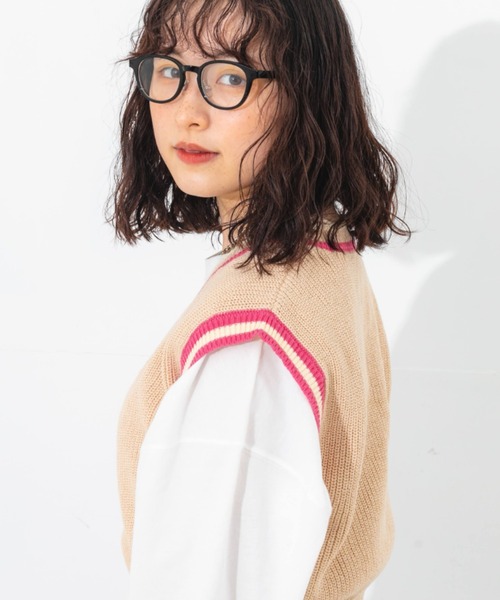 nemne store（ネンネストア）の「アソート柄ニットベスト（ベスト・レディース・ブラック系その他/ブラウン系その他/グリーン系その他/イエロー系その他・フリー）」の8枚目の写真