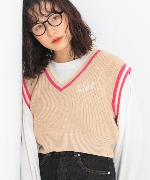 nemne store（ネンネストア）の「アソート柄ニットベスト（ベスト・レディース・ブラック系その他/ブラウン系その他/グリーン系その他/イエロー系その他・フリー）」の5枚目の写真
