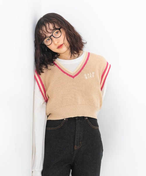 nemne store（ネンネストア）の「アソート柄ニットベスト（ベスト・レディース・ブラック系その他/ブラウン系その他/グリーン系その他/イエロー系その他・フリー）」の12枚目の写真