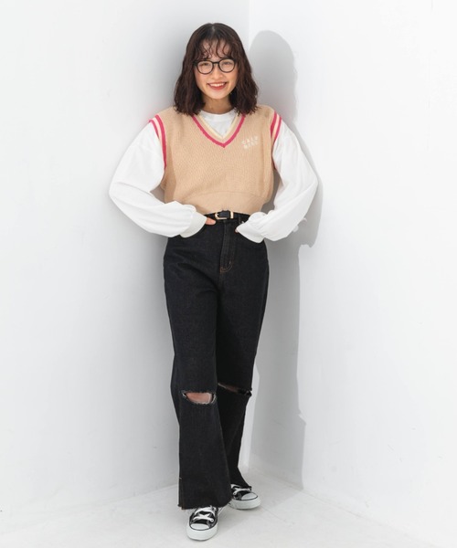 nemne store（ネンネストア）の「アソート柄ニットベスト（ベスト・レディース・ブラック系その他/ブラウン系その他/グリーン系その他/イエロー系その他・フリー）」の18枚目の写真