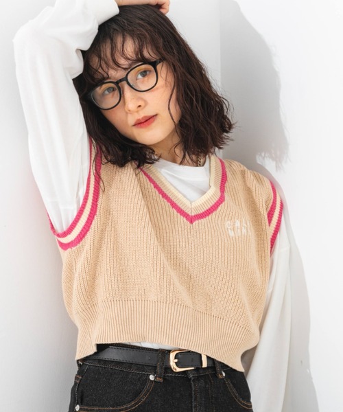 nemne store（ネンネストア）の「アソート柄ニットベスト（ベスト・レディース・ブラック系その他/ブラウン系その他/グリーン系その他/イエロー系その他・フリー）」の7枚目の写真