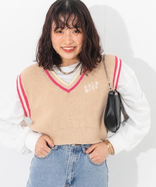 nemne store（ネンネストア）の「アソート柄ニットベスト（ベスト・レディース・ブラック系その他/ブラウン系その他/グリーン系その他/イエロー系その他・フリー）」の9枚目の写真