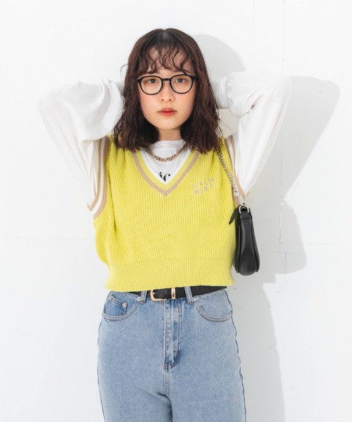 nemne store（ネンネストア）の「アソート柄ニットベスト（ベスト・レディース・ブラック系その他/ブラウン系その他/グリーン系その他/イエロー系その他・フリー）」の21枚目の写真