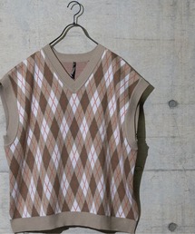 JOHN'S CLOSET | 【i】アーガイルジャガードビッグサイズベスト(ベスト)