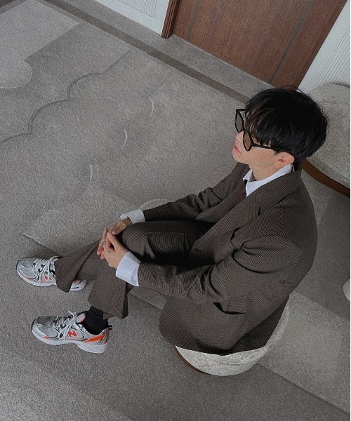 ASCLO(エジュクロ)の「ASCLO Newtro Bootcut Slacks(スラックス・メンズ・ブラック/ベージュ/チェック・LARGE/MEDIUM)」の22枚目の写真