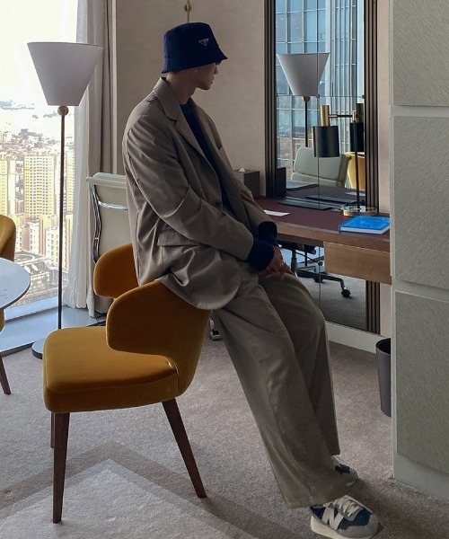 ASCLO(エジュクロ)の「ASCLO Newtro Bootcut Slacks(スラックス・メンズ・ブラック/ベージュ/チェック・LARGE/MEDIUM)」の14枚目の写真