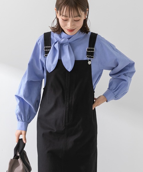 URBAN RESEARCH Sonny Label(アーバンリサーチサニーレーベル)の「フロントジップジャンパースカート(ワンピース・レディース・ベージュ/スミクロ・FREE)」の9枚目の写真