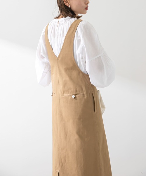 URBAN RESEARCH Sonny Label(アーバンリサーチサニーレーベル)の「フロントジップジャンパースカート(ワンピース・レディース・ベージュ/スミクロ・FREE)」の5枚目の写真