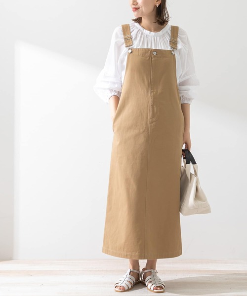 URBAN RESEARCH Sonny Label(アーバンリサーチサニーレーベル)の「フロントジップジャンパースカート(ワンピース・レディース・ベージュ/スミクロ・FREE)」の6枚目の写真