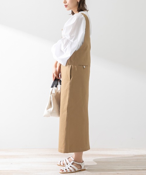 URBAN RESEARCH Sonny Label(アーバンリサーチサニーレーベル)の「フロントジップジャンパースカート(ワンピース・レディース・ベージュ/スミクロ・FREE)」の7枚目の写真