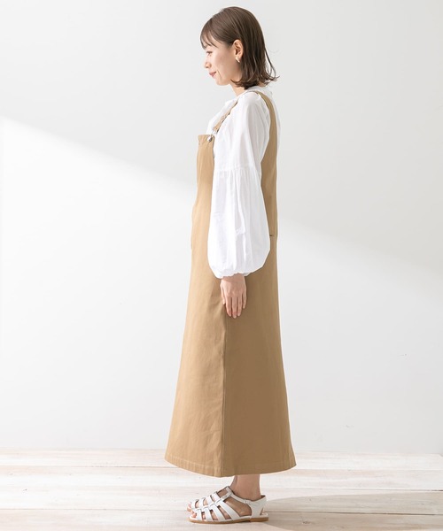 URBAN RESEARCH Sonny Label(アーバンリサーチサニーレーベル)の「フロントジップジャンパースカート(ワンピース・レディース・ベージュ/スミクロ・FREE)」の16枚目の写真