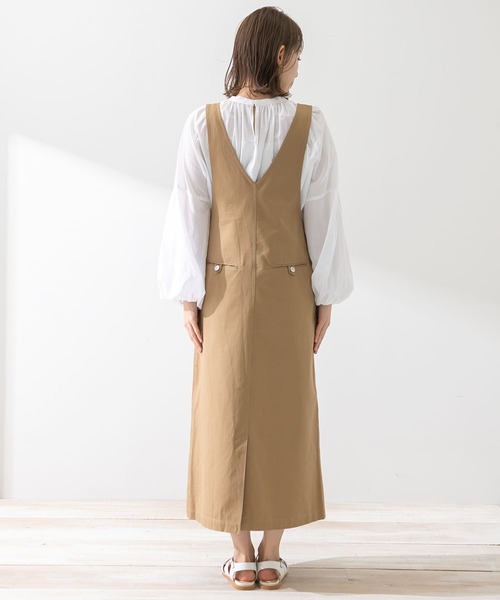 URBAN RESEARCH Sonny Label(アーバンリサーチサニーレーベル)の「フロントジップジャンパースカート(ワンピース・レディース・ベージュ/スミクロ・FREE)」の17枚目の写真