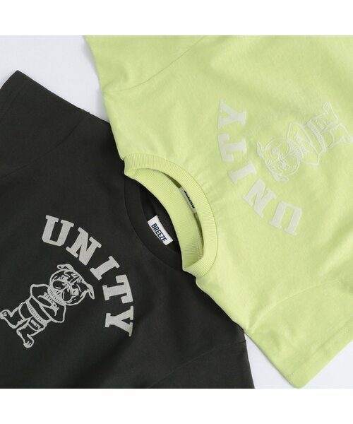 BREEZE（ブリーズ）の「/カレッジモチーフTシャツ（Tシャツ/カットソー・キッズ・ライム/チャコール・100/110/130/140/80/120/90）」の10枚目の写真