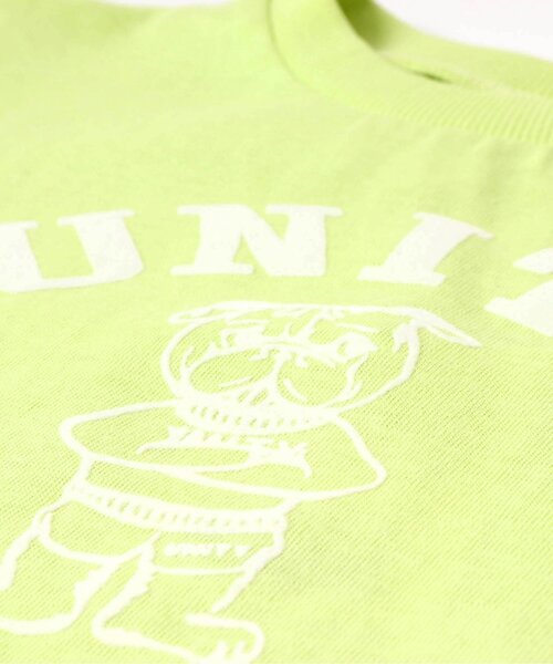 BREEZE（ブリーズ）の「/カレッジモチーフTシャツ（Tシャツ/カットソー・キッズ・ライム/チャコール・100/110/130/140/80/120/90）」の6枚目の写真