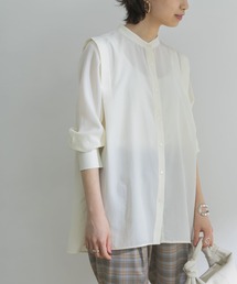 ショルダータックチュニックブラウス