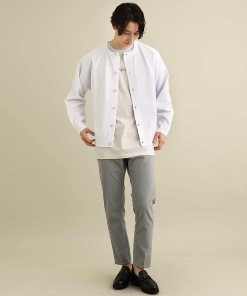 a.v.v(アーヴェヴェ)の「【洗濯機で洗える】ポリエステルカノコワイドシルエットカーディガン(カーディガン/ボレロ・メンズ・ベージュ/カーキ/ブルー/ホワイト・46/48/44/50)」の14枚目の写真