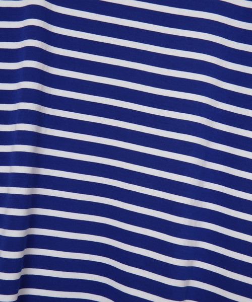 AMERICAN RAG CIE（アメリカンラグシー）の「パネルボーダーボートネックオーバーサイズTee（Tシャツ/カットソー・メンズ・ブルー系/グリーン系/ホワイト系・MEDIUM/LARGE）」の16枚目の写真