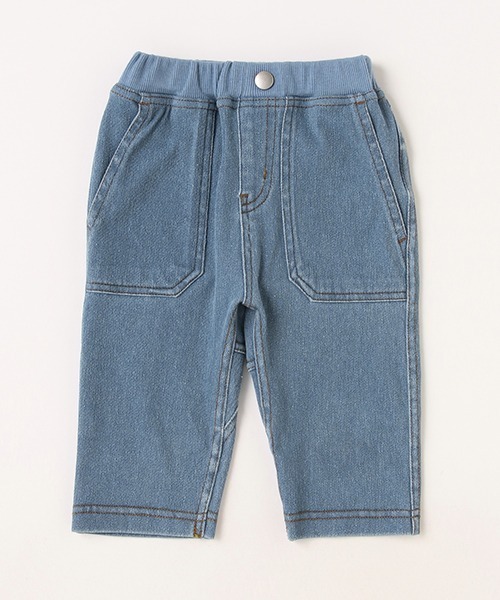 petit main（プティマイン）の「【スマイルシリーズ】テーパードパンツ（7分丈）（デニムパンツ・キッズ・ベージュ/ネイビー/カーキ/ブルー/マルチ・80ｃｍ/90cm/110cm/120cm/130cm/100cm）」の18枚目の写真