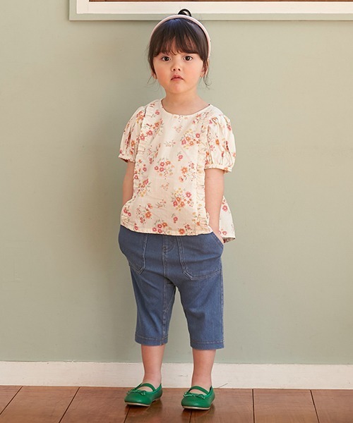 petit main（プティマイン）の「【スマイルシリーズ】テーパードパンツ（7分丈）（デニムパンツ・キッズ・ベージュ/ネイビー/カーキ/ブルー/マルチ・80ｃｍ/90cm/110cm/120cm/130cm/100cm）」の22枚目の写真