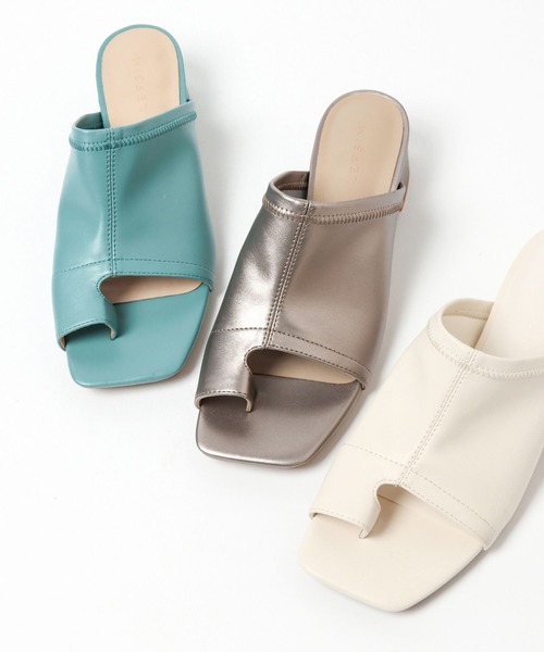 LEPSIM（レプシィム）の「ストレッチローヒールミュール　270031（サンダル・レディース・オフホワイト/グリーン/ガンメタ・MEDIUM/LARGE）」の19枚目の写真