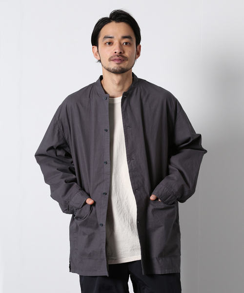 JOURNAL STANDARD J.S HOMESTEAD(ジャーナルスタンダードホームステッド)の「【j.s.homestead】SHEETING PAJAMA シャツ(シャツ/ブラウス・メンズ・グレー/アイボリー/スミクロ・MEDIUM/LARGE)」の3枚目の写真