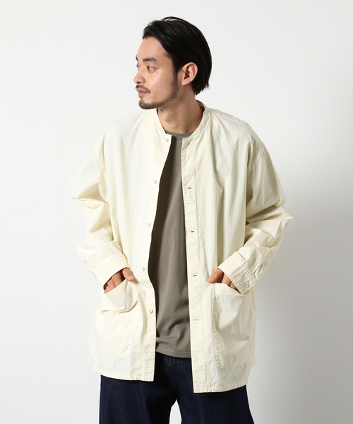 JOURNAL STANDARD J.S HOMESTEAD(ジャーナルスタンダードホームステッド)の「【j.s.homestead】SHEETING PAJAMA シャツ(シャツ/ブラウス・メンズ・グレー/アイボリー/スミクロ・MEDIUM/LARGE)」の2枚目の写真