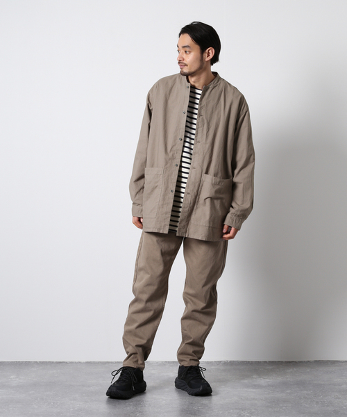 JOURNAL STANDARD J.S HOMESTEAD(ジャーナルスタンダードホームステッド)の「【j.s.homestead】SHEETING PAJAMA シャツ(シャツ/ブラウス・メンズ・グレー/アイボリー/スミクロ・MEDIUM/LARGE)」の4枚目の写真